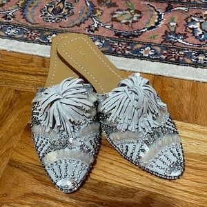 Llani embellished fringe slip on